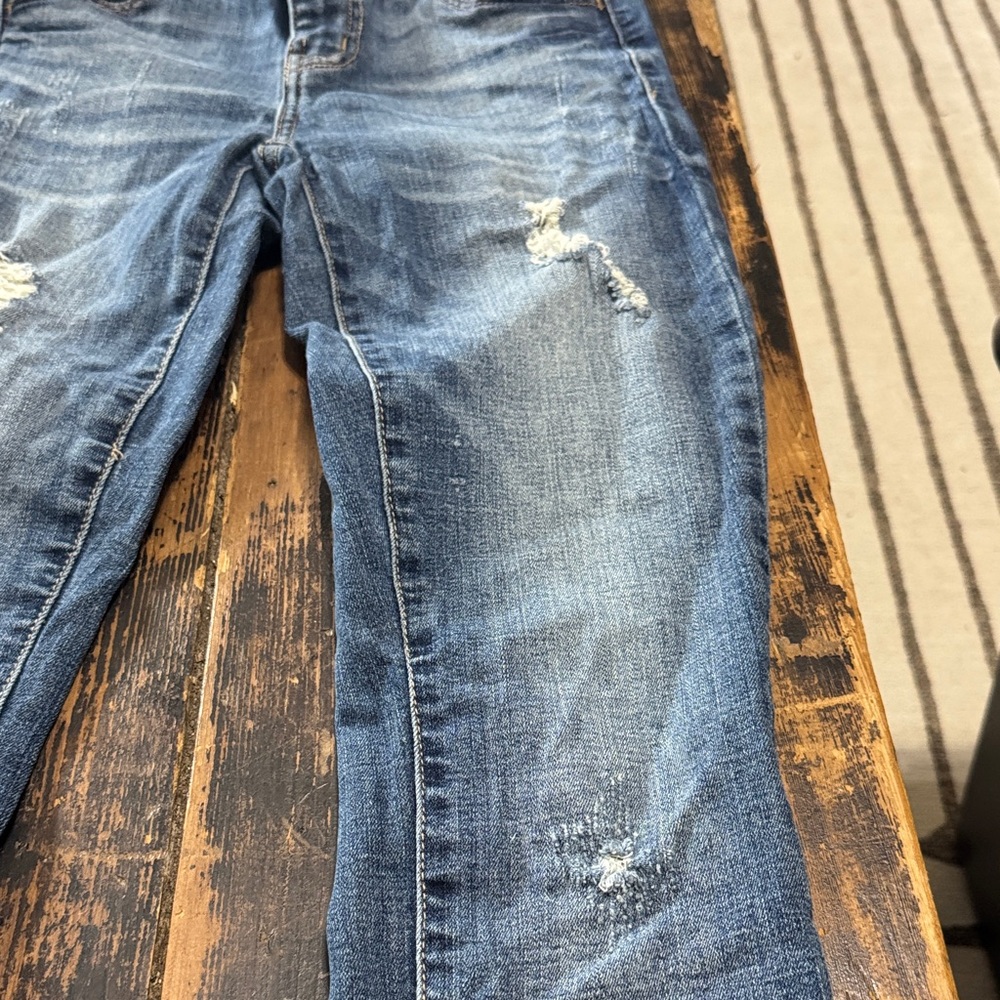 Women's Skinny Stretch Jeans in Mid Blue - Picture 5 of 7